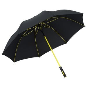 Additional Image 1 - a black umbrella with yellow handle