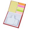 a box with sticky notes
