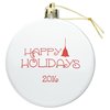 View Image 3 of 3 of Flat Shatterproof Ornament - Happy Holidays