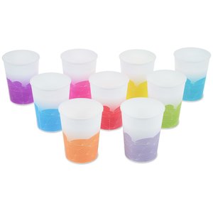 Additional Image 1 - a group of plastic cups with different colored liquids