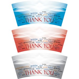 Additional Image 2 - a group of blue red white and silver cups