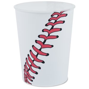 Additional Image 1 - a white cup with a baseball stitching on it