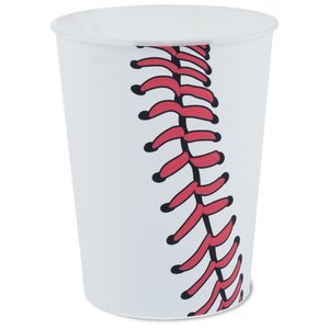 Additional Image 2 - a white cup with a baseball stitching on it
