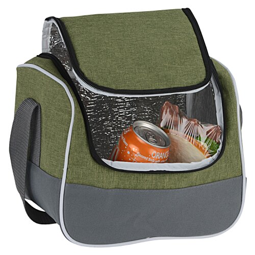 Additional Image 3 - a green and grey bag with a clear window