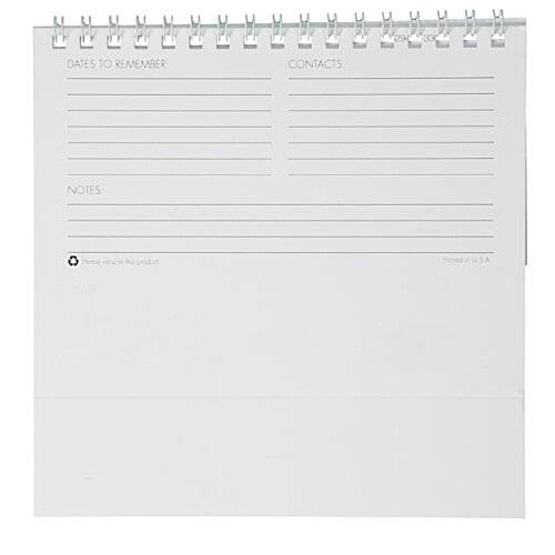 Additional Image 4 - a white spiral bound calendar