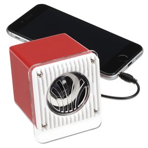 Additional Image 1 - a red and white rectangular object with a black phone