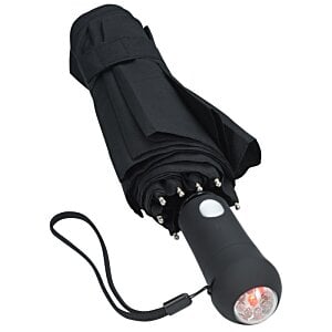 Additional Image 2 - a black umbrella with a red light