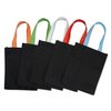 View Image 3 of 3 of Colored Handle Tote - 12" x 9-1/2"