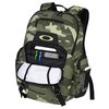 a backpack with a white stripe