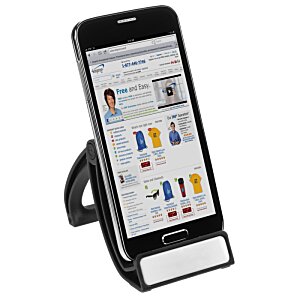 Additional Image 3 - a black cell phone with a stand