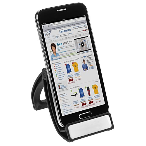 Additional Image 3 - a black cell phone with a stand