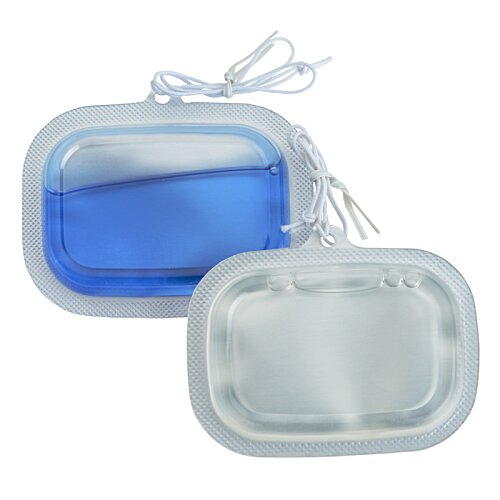 Additional Image 2 - a close-up of a blue and white pouch