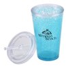 View Image 2 of 2 of Crackled Frosty Tumbler with Straw - 16 oz. -  Closeout