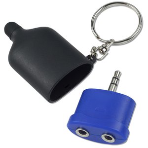 Additional Image 1 - a black and blue key chain