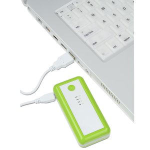 Additional Image 3 - a green and white usb device next to a laptop