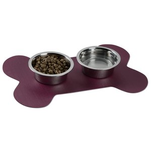 Additional Image 2 - a dog food bowl on a dog bone shaped mat
