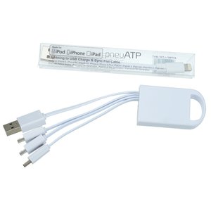 Additional Image 3 - a white usb cable with a white cover