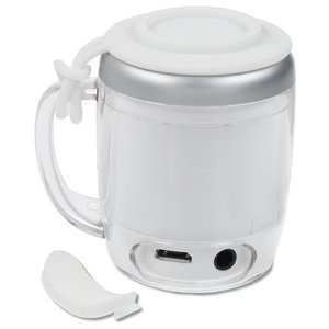 Additional Image 4 - a white and silver coffee mug
