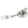 View Image 2 of 3 of Metal Retractable Badge Holder - Alligator Clip - Round