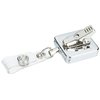 View Image 2 of 3 of Metal Retractable Badge Holder - Alligator Clip - Square - Label