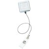 View Image 2 of 3 of Metal Retractable Badge Holder - Slip Clip - Square - Laser Engraved