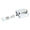 View Image 3 of 3 of Metal Retractable Badge Holder - Slip Clip - Square - Laser Engraved
