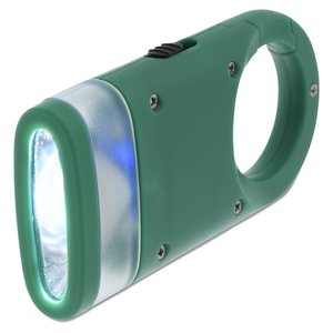 Additional Image 1 - a green flashlight with a round ring
