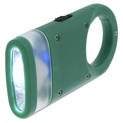 Additional Image 1 - a green flashlight with a round ring
