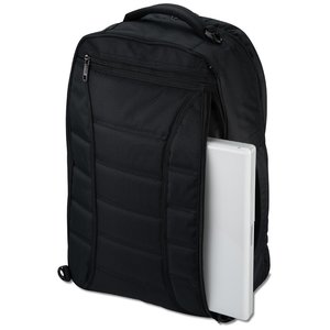 Additional Image 2 - a black backpack with a white strip