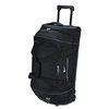 a black luggage bag with handle