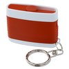 a red and white key chain