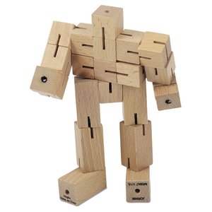 Additional Image 1 - a wooden toy figure made of blocks