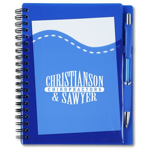Additional Image 2 - a blue notebook with white writing on it