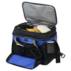 Additional Image 1 - a blue and black bag with a zipper