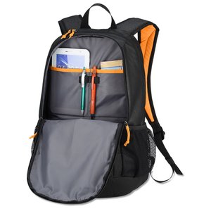 Additional Image 3 - a black and orange backpack