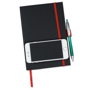 Additional Image 1 - a black notebook with a phone on it