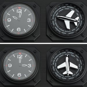 Additional Image 1 - a group of clocks with different sizes of planes