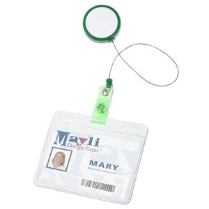 Additional Image 1 - a badge with a green cord