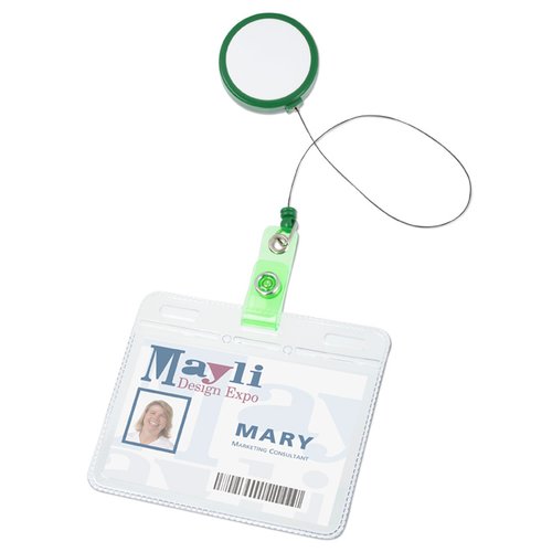 Additional Image 1 - a badge with a green cord