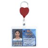 View Image 4 of 5 of Heavy Duty Clip On Retractable Badge Holder - Heart