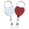 View Image 5 of 5 of Heavy Duty Clip On Retractable Badge Holder - Heart