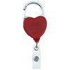 View Image 2 of 5 of Heavy Duty Clip On Retractable Badge Holder - Heart - Label