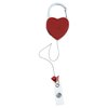 View Image 3 of 5 of Heavy Duty Clip On Retractable Badge Holder - Heart - Label