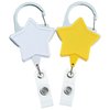 View Image 2 of 4 of Heavy Duty Clip On Retractable Badge Holder - Star - Label