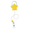 View Image 4 of 4 of Heavy Duty Clip On Retractable Badge Holder - Star - Label