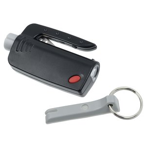 Additional Image 2 - a black and silver key chain