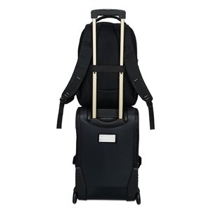 Additional Image 2 - a black luggage with silver straps