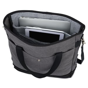 Additional Image 3 - a grey bag with a black handle