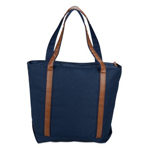 Additional Image 1 - a blue bag with brown straps