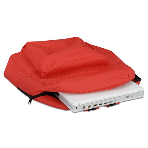 Additional Image 2 - a red backpack with a white object in it